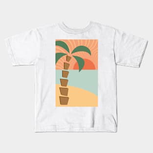 Abstract Summer Sunset Kids T-Shirt